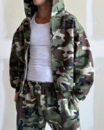 ZIP-UP HOODIE - WOODLAND CAMO - Image 5
