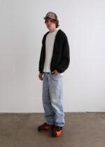 ZIP-UP HOODIE - BLACK - Image 2