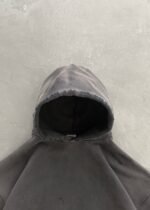 "WATCH-PEEKER" DISTRESSED HOODIE - SUN FADED BLACK - Image 5