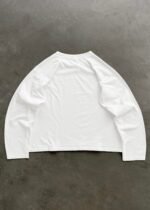 LONG SLEEVE “CHAIN-PEEKER” SINGLE STITCHED TEE - WHITE - Image 2