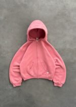ZIP-UP HOODIE - DUSTY ROSE