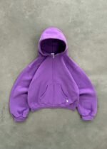 ZIP-UP HOODIE - PLUM