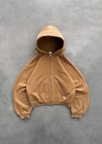 ZIP-UP HOODIE - TOBACCO