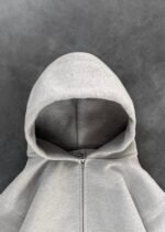 ZIP-UP HOODIE - HEATHER GREY - Image 6