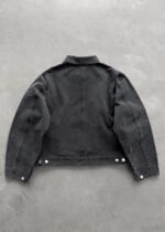 CROPPED CHORE JACKET - BLACK - Image 3