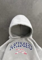 STARS AND STRIPES COLLEGIATE HOODIE - HEATHER GREY - Image 2
