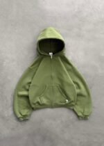 ZIP-UP HOODIE - OLIVE GREEN