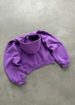 ZIP-UP HOODIE - PLUM - Image 3
