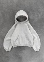 ZIP-UP HOODIE - HEATHER GREY