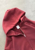 ZIP-UP HOODIE - SUN FADED MAROON - Image 2