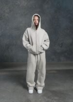 ZIP-UP HOODIE - HEATHER GREY - Image 5