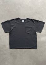 “CHAIN-PEEKER” MID-WEIGHT POCKET TEE - BLACK