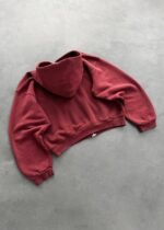 ZIP-UP HOODIE - SUN FADED MAROON - Image 3