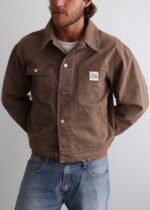 CROPPED CHORE JACKET - BROWN - Image 5