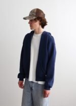 ZIP-UP HOODIE - NAVY - Image 3