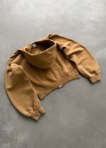 ZIP-UP HOODIE - TOBACCO - Image 2