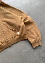 ZIP-UP HOODIE - TOBACCO - Image 4
