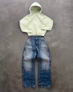 DISTRESSED DENIM DOUBLE KNEES - FADED BLUE - Image 6