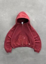 ZIP-UP HOODIE - SUN FADED MAROON