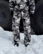 STRAIGHT-LEG SWEATPANTS - SNOW CAMO - Image 5
