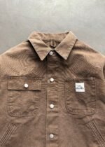 CROPPED CHORE JACKET - BROWN - Image 3