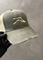 DISTRESSED RANGE MESH CAP - OLIVE - Image 3