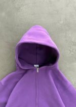 ZIP-UP HOODIE - PLUM - Image 4