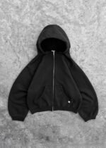 ZIP-UP HOODIE - BLACK